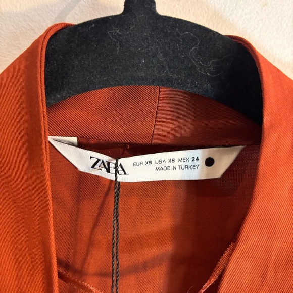 ZARA Sz XS Blouse Oversized Multi Position Ties Flowy Long Sleeve NEW WITH TAGS - Picture 5 of 12